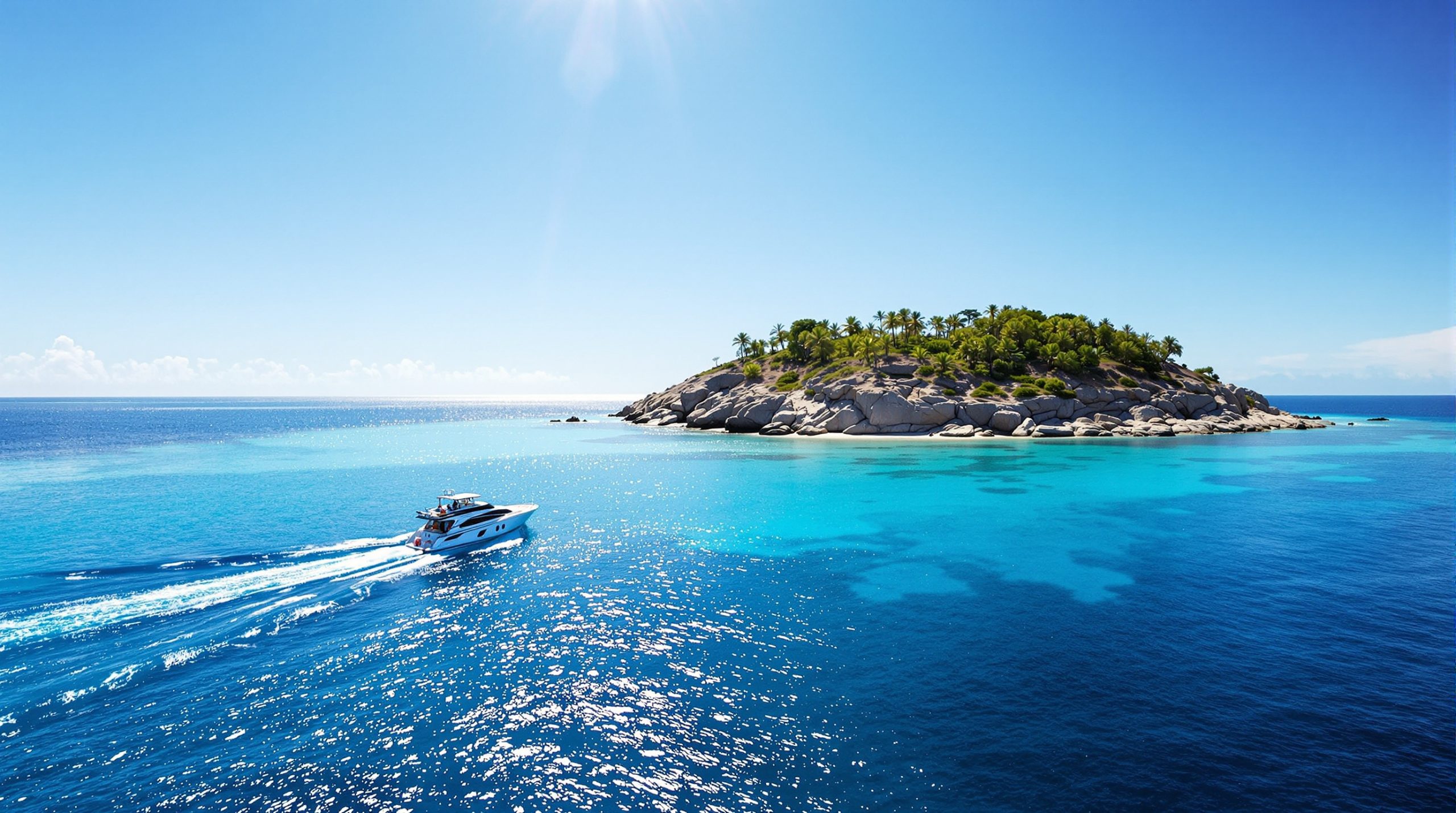 Arrivée sur l'île privée