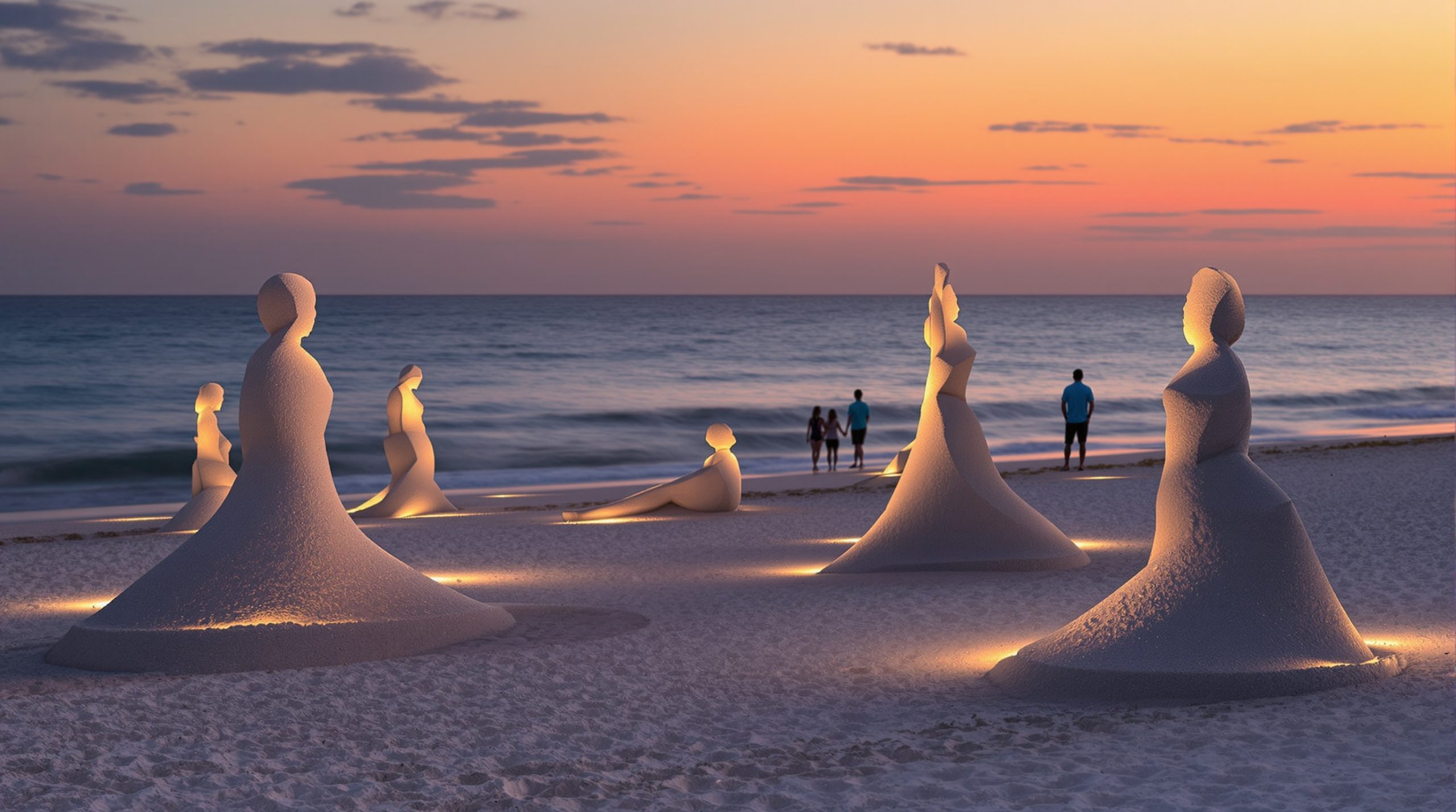 clearwater_beach_sunset_sculptures