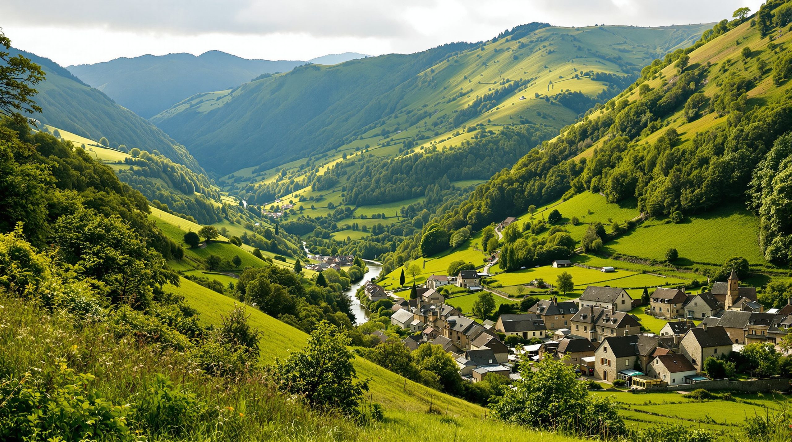 Collines_et_village_limousin