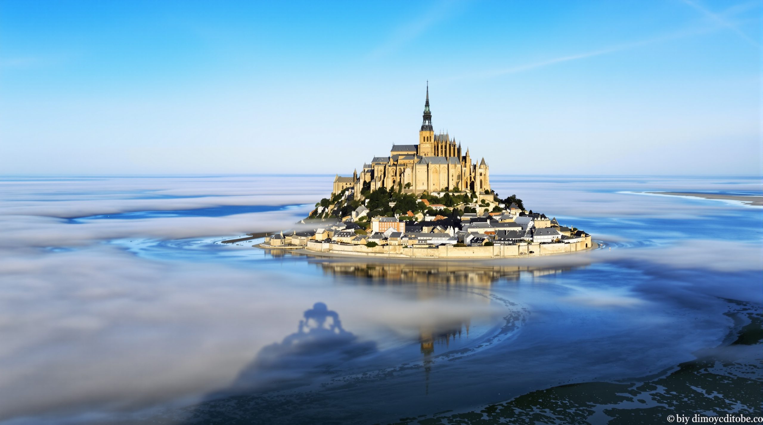 Mont-Saint-Michel-à-marée-haute