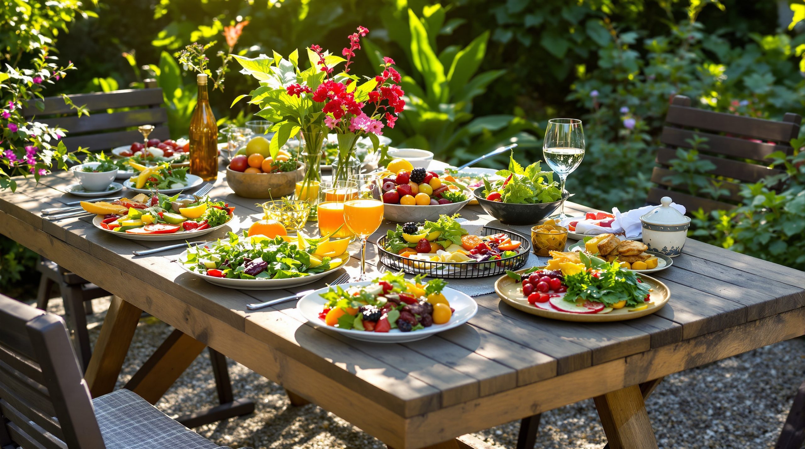 table_dressée_jardin_végétarien
